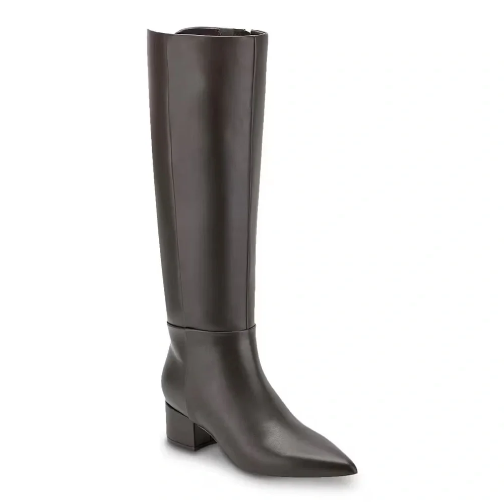 Chinese Laundry Classic Pointed Toe Knee-High Boot - Dark‎ Brown Size 7.5